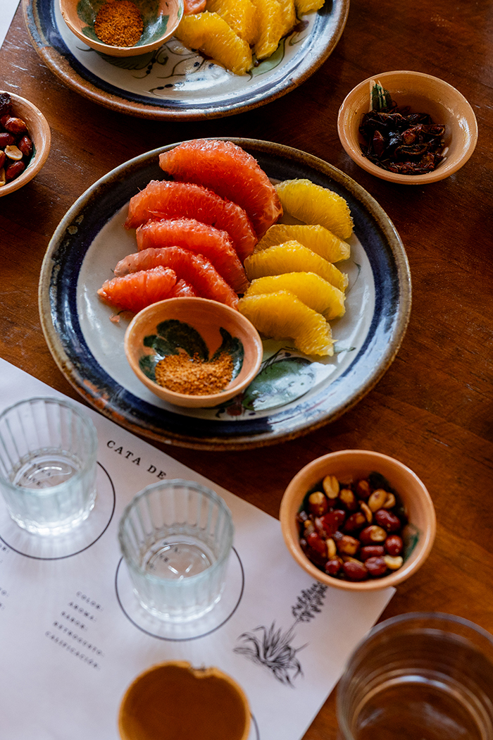 Cata de mezcal — Hotel Santa Fe, Puerto Escondido